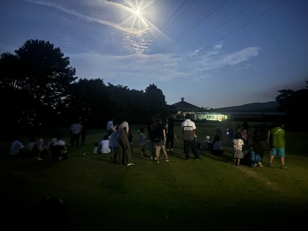 Stargazing session on the night course