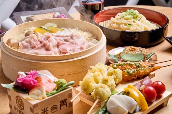 蒸籠蒸豬肉與季節小菜套餐