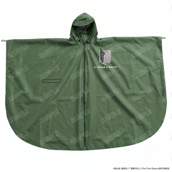 Poncho de colaboración del anime de TV Attack on Titan