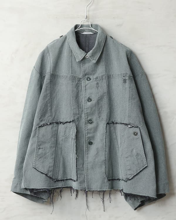 正品二手瑞士军用早期型号牛仔改造工装夹克