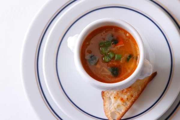 Provençal-style Vegetable Soup with Basil Aroma