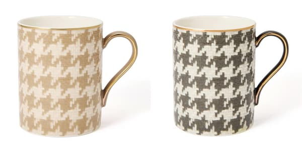 Houndstooth Mug in brown and black