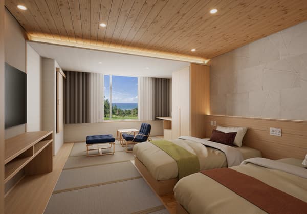 Room with patchwork washi paper