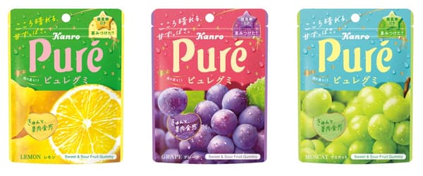 Kemasan Puré Gummy Lemon, Grape, dan Muscat