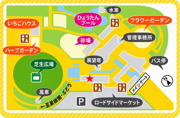 Mapa de las instalaciones de Okayama City South Village