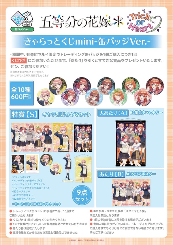 Marui lucky draw prizes