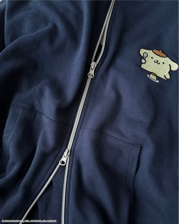 Kuromi Wzip sweat hoodie in Black