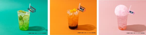 Izuku Midoriya: Soda Mint Muscat, Katsuki Bakugo: Soda Jeruk, Ochaco Uraraka: Soda Persik