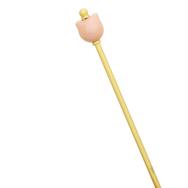 极光桃猫咪造型陶瓷发簪（细节）