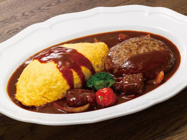 皇家蛋包饭配黑×黑汉堡