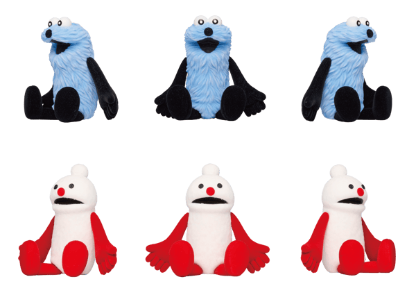 Sunsun and Nonnon Flocked Figures