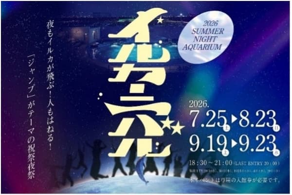 Dolphin Carnival key visual for the 2026 Summer Night Aquarium event
