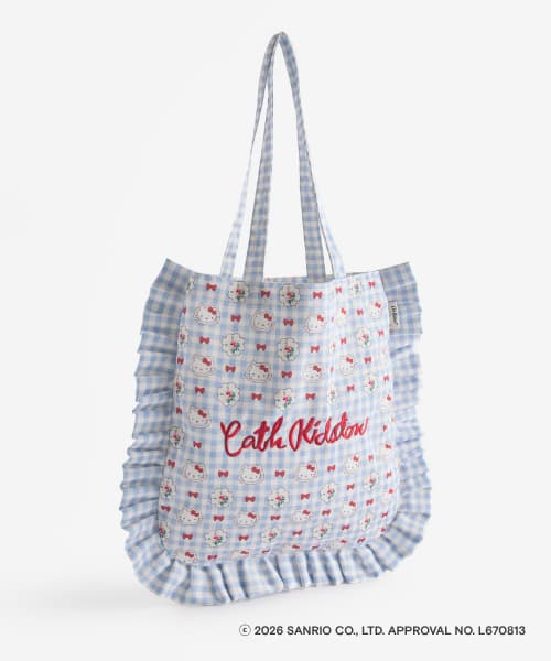 Cath Kidston × Hello Kitty 荷叶边托特包 天蓝色