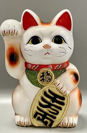 梅月 Koban Cat, White, Right Hand