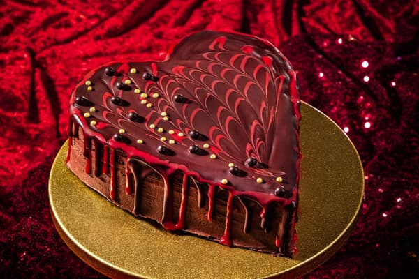 A Beloved Serenade chocolate cake with hazelnut praline