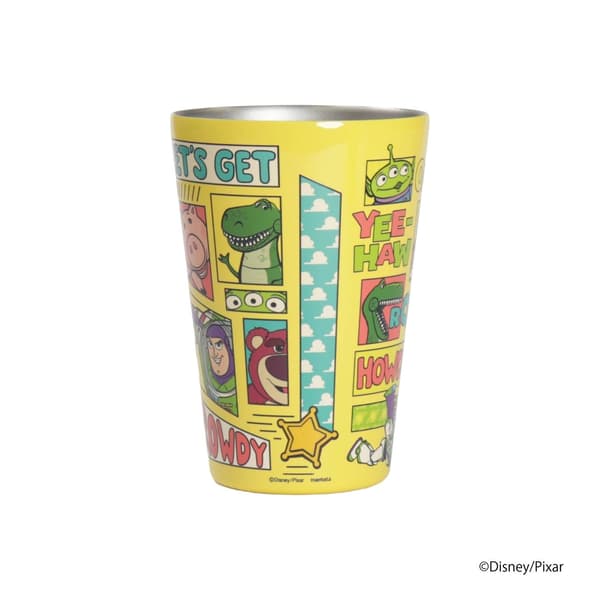 Vaso de acero inoxidable con diseño de Woody, vista trasera
