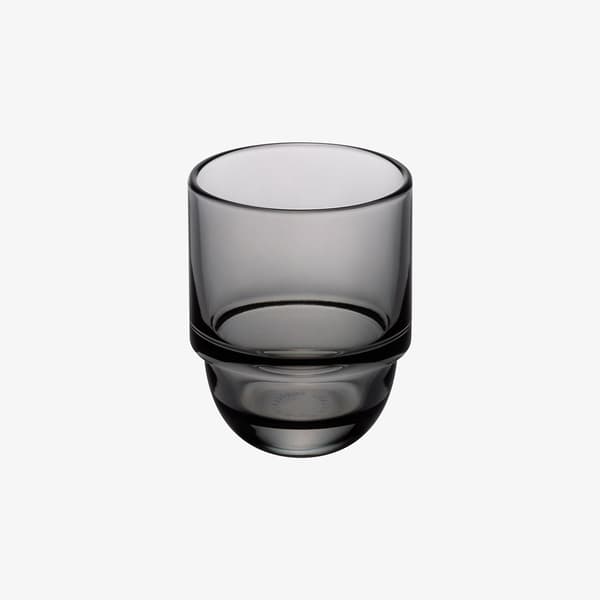 Round Glass Cup in Gray