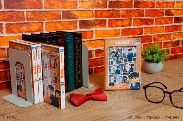 Comic-book-style package on display