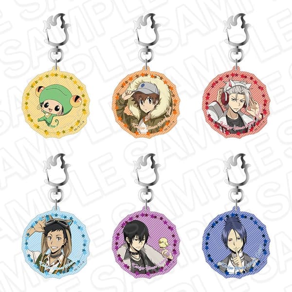 全息鑰匙圈，以彭哥列匣動物為特色