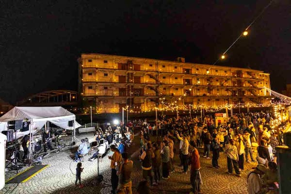 Music, lantern, and walking-game content at Kita Unga Night Market Yummy-ichi