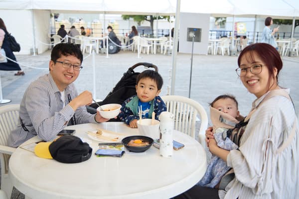Food stalls at the festival