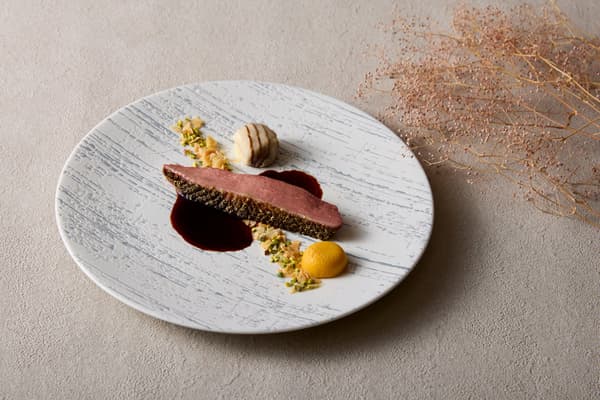 Kishu Duck Aiguillette with Budo Sansho Pepper and Orange Dukkah
