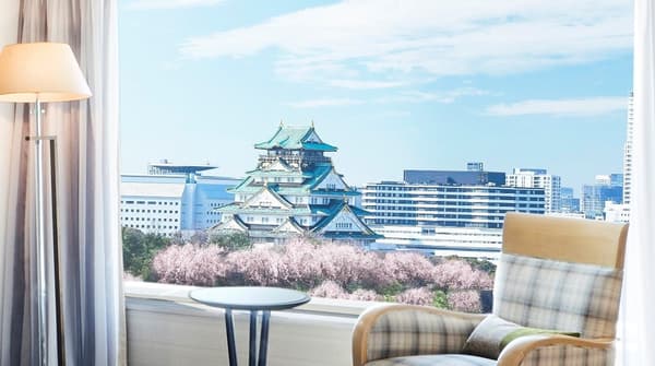 大阪城公园樱花景色