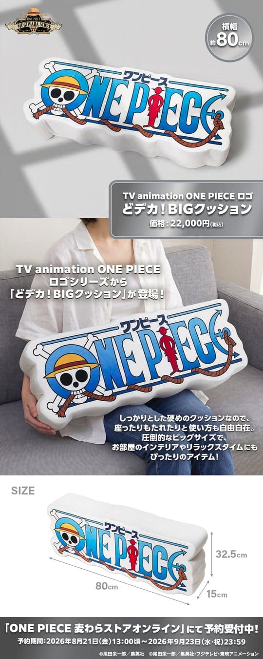 TV 애니메이션 원피스 로고 오버사이즈 BIG 쿠션