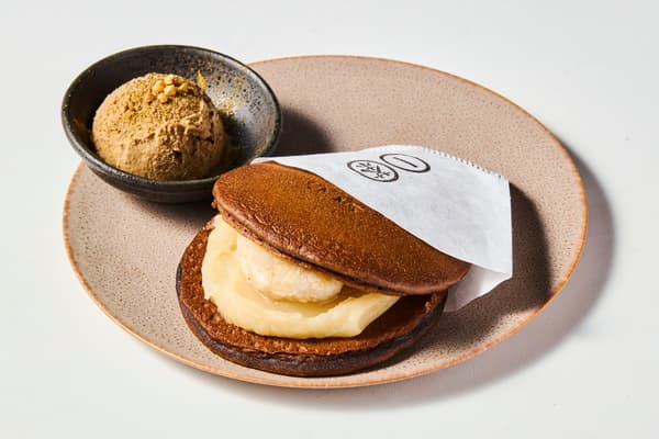 Hojicha Dorayaki con Kyoto Miso An