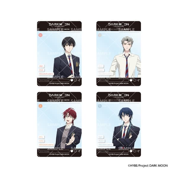 Dark Moon: The Blood Altar clear card design showing characters in SNS-style layout