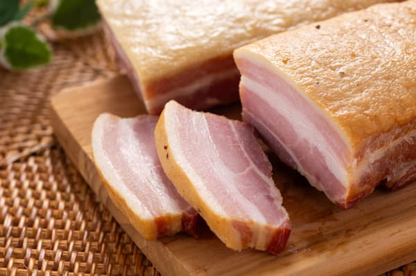 Ham and bacon toppings