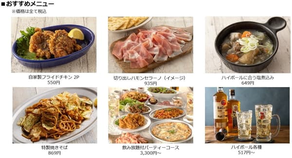 Recommended menu items at Yaesu Highball Bar