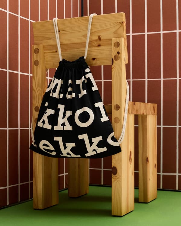Marimekko logo string bag