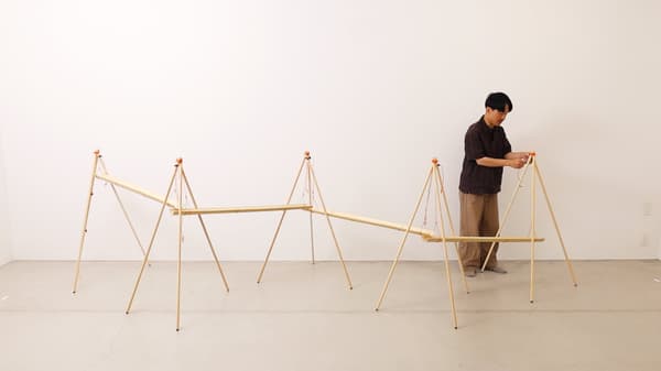 Pengaturan tripod set luar ruangan