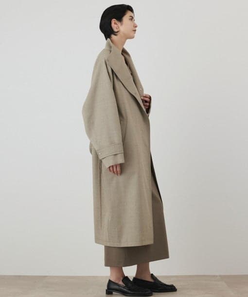 GRACE CONTINENTAL Wool Tent-Line Coat