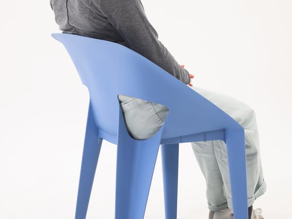 silla de jardín sole con respaldo curvado
