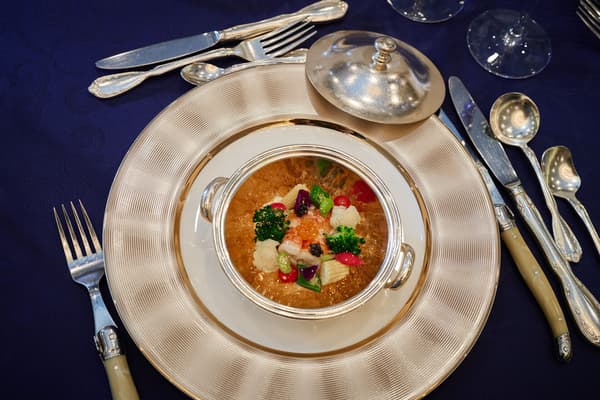 Grande Tesoro — Lobster and Summer Vegetables, the opening course of Plan B