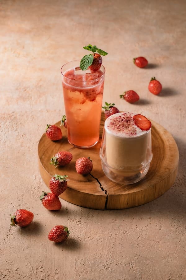 Café 節氣的草莓飲品