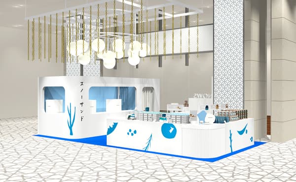 Representación de la tienda pop-up de SNOWS