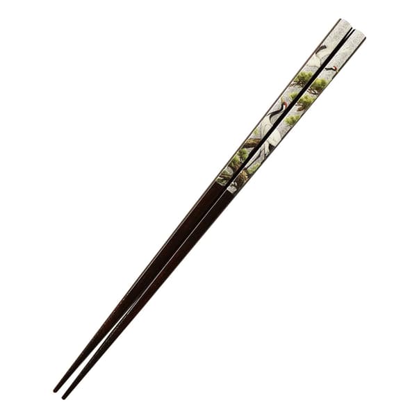 箔繪筷 瑞鶴細節