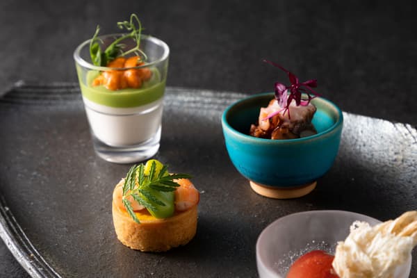 Amuse-bouche yang terinspirasi oleh kapal dagang Kitamae