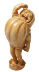 达摩象牙雕刻Netsuke，题字“宗明”，明治时代，19世纪，大阪市立美术馆藏品，卡萨莱收藏