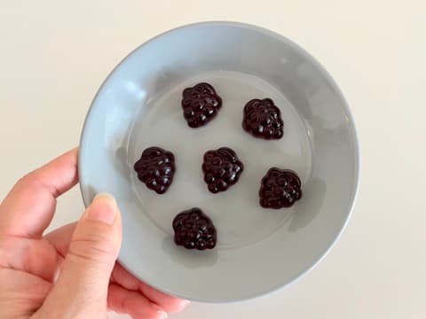 Kajyu 软糖内容物，显示葡萄形状