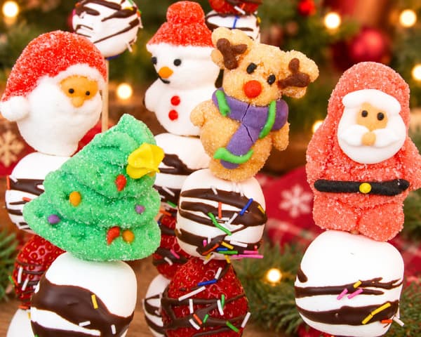 Marshmallow cokelat stroberi (gambar)