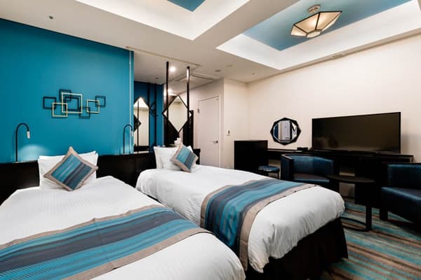 Guest room at HOTEL GEOMETIQ Osaka Umeda