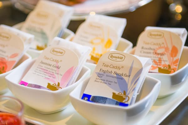 Ronnefeldt tea, with 11 varieties to choose from