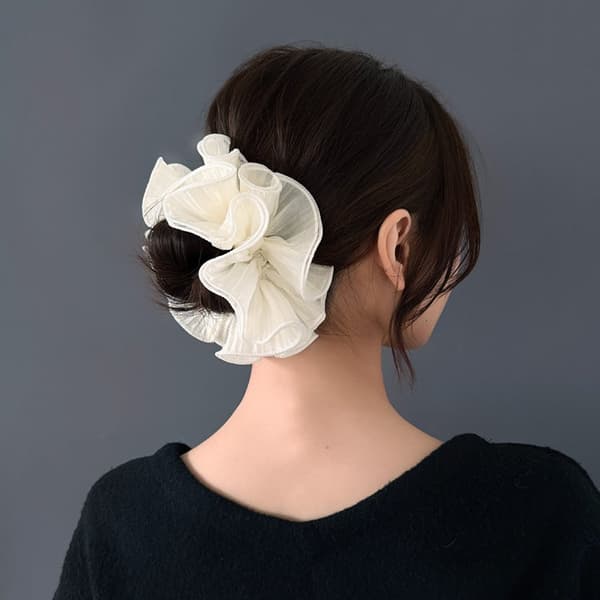 Piping Pleated Scrunchie (パイピングプリーツシュシュ)