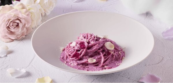 Early Summer Cheese Cream Pasta ~Violet Rose~