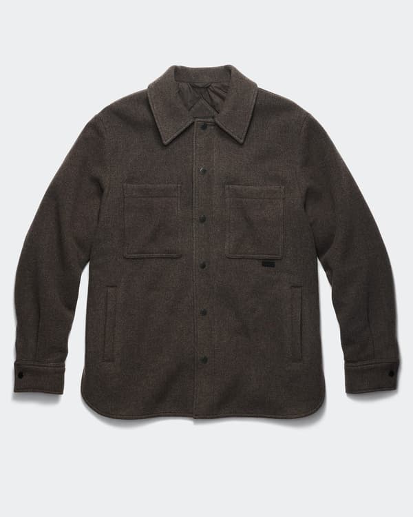 Atkinson Shirt Jacket in Heather Espresso
