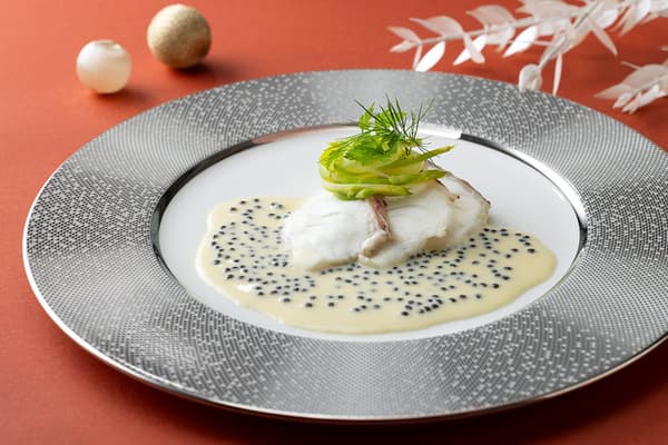 Steamed Red Seabream With a Caviar White Wine Sauce